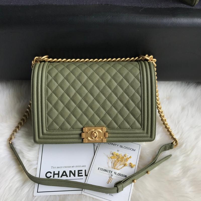 Chanel 2.55 Classic A92193 (A67087) Ball pattern gilded military green